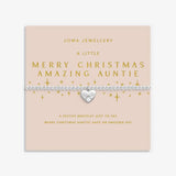 Christmas A Little 'Merry Christmas Amazing Auntie' Bracelet In Silver Plating
