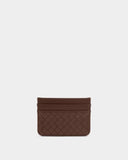 Nova Woven Texture Card Holder in Chocolate