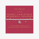 Christmas A Little 'Merry Christmas Wonderful Grandma' Bracelet In Silver Plating