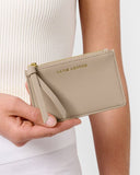 Hallie Coin And Card Holder, Light Taupe