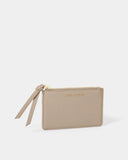 Hallie Coin And Card Holder, Light Taupe