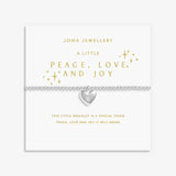 Christmas A Little 'Peace, Love And Joy' Bracelet In Silver Plating