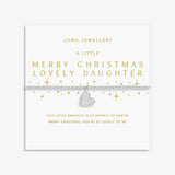 Christmas A Little 'Merry Christmas Lovely Daughter' Bracelet In Silver Plating