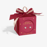 Merry Christmas' Earring Bauble In Silver Plating