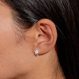 Merry Christmas' Earring Bauble In Silver Plating