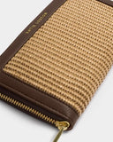 Florence Purse, Bitter Chocolate Natural Raffia