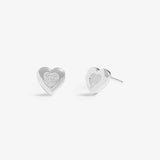 With Love' Earring Bauble In Silver Plating