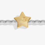 Christmas Wish 'Merry Christmas' Bracelet In Silver And Gold Plating