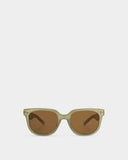 Manhattan Square Sunglasses, Frosted Green