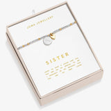 So Loved 'Sister' Bracelet In Silver And Gold Plating