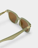 Manhattan Square Sunglasses, Frosted Green