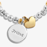 So Loved 'Friend' Bracelet In Silver And Gold Plating