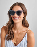 Mykonos Oversized Cat-Eye Sunglasses, Blue