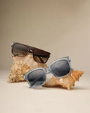 Mykonos Oversized Cat-Eye Sunglasses, Blue