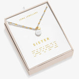 So Loved 'Sister' Necklace In Silver And Gold Plating