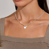 So Loved 'Daughter' Necklace In Silver And Gold Plating