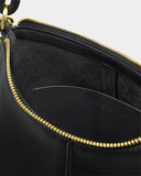 Hallie Satchel Bag, Black