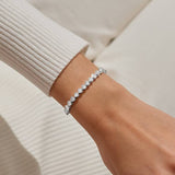 Bracelet Bar Heart Cubic Zirconia Tennis Bracelet In Silver Plating