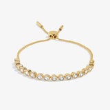Bracelet Bar Round Cubic Zirconia Tennis Bracelet In Gold Plating