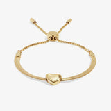 Bracelet Bar Heart Snake Chain Bracelet In Gold Plating