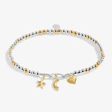 Bracelet Bar Celestial Charms Bracelet In Silver And Gold Plating