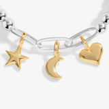 Bracelet Bar Celestial Charms Bracelet In Silver And Gold Plating