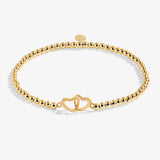 Linked Heart Anklet, Gold Plated
