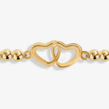 Linked Heart Anklet, Gold Plated