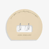 Soul Shine Cubic Zirconia Hoop Earrings In Silver Plating