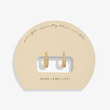 Soul Shine Pavé Hoop Earrings In Gold Plating