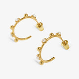 Soul Shine Beaded Pearl Hoop Earrings