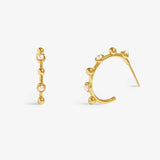 Soul Shine Beaded Pearl Hoop Earrings