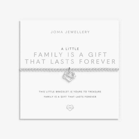 A Little 'Family Is A Gift That Lasts Forever' Bracelet In Silver Plating