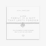 A Little 'Family Is A Gift That Lasts Forever' Bracelet In Silver Plating