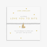 A Little 'Love You To Bits' Bracelet In Silver And Gold Plating