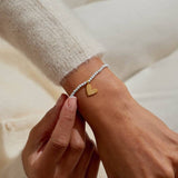 A Little 'Love You To Bits' Bracelet In Silver And Gold Plating
