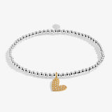 A Little 'Love You To Bits' Bracelet In Silver And Gold Plating