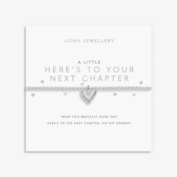 A Little 'Here's To Your Next Chapter' Bracelet In Silver Plating