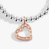 A Little 'Happy Birthday Beautiful' Bracelet In Silver And Rose Gold Plating