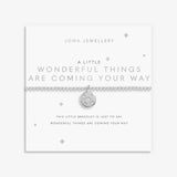 A Little 'Wonderful Things Are Coming Your Way' Bracelet In Silver Plating