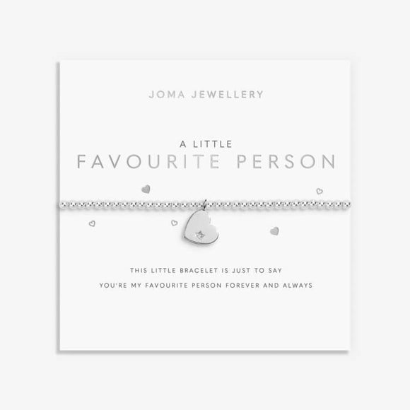 A Little 'Favourite Person' Bracelet In Silver Plating