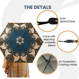 Signare Tapestry Swan Automatic Folding Umbrella