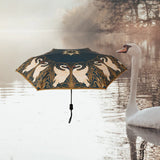 Signare Tapestry Swan Automatic Folding Umbrella