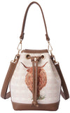 Signare Tapestry Highland Cow Bucket Bag