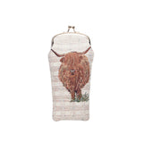 Signare Tapestry Highland Cow Glasses Pouch