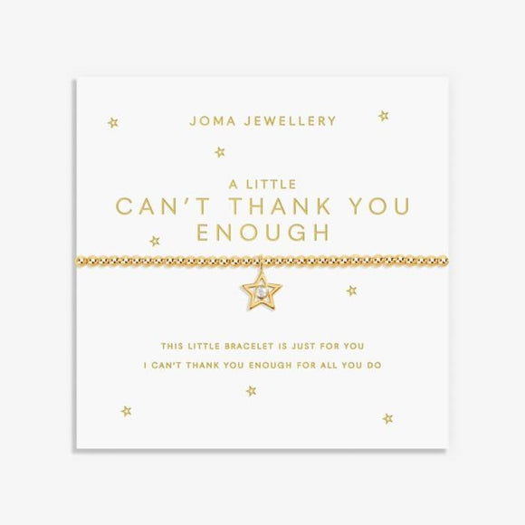 A Little 'Can't Thank You Enough' Bracelet In Gold Plating