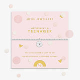 Kids' Confetti A Little 'Officially A Teenager' Bracelet In Silver Plating