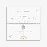 Kids' A Little 'Happy Birthday Bestie' Bracelet In Silver Plating