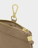 Taupe Clip-On Suedette Duo Sunglasses Case