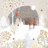 Box Of 27 Christmas Cards, 9Cards Of Each Design - Animals In Festive Woodland
